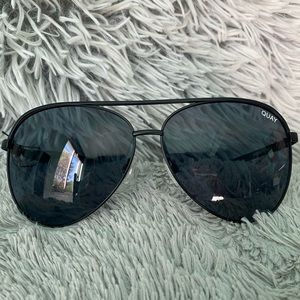 Quay Black Vivienne Aviator Sunglasses